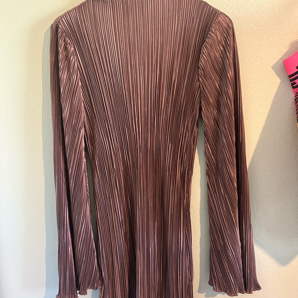 Elegant Pleated Long Sleeve Top